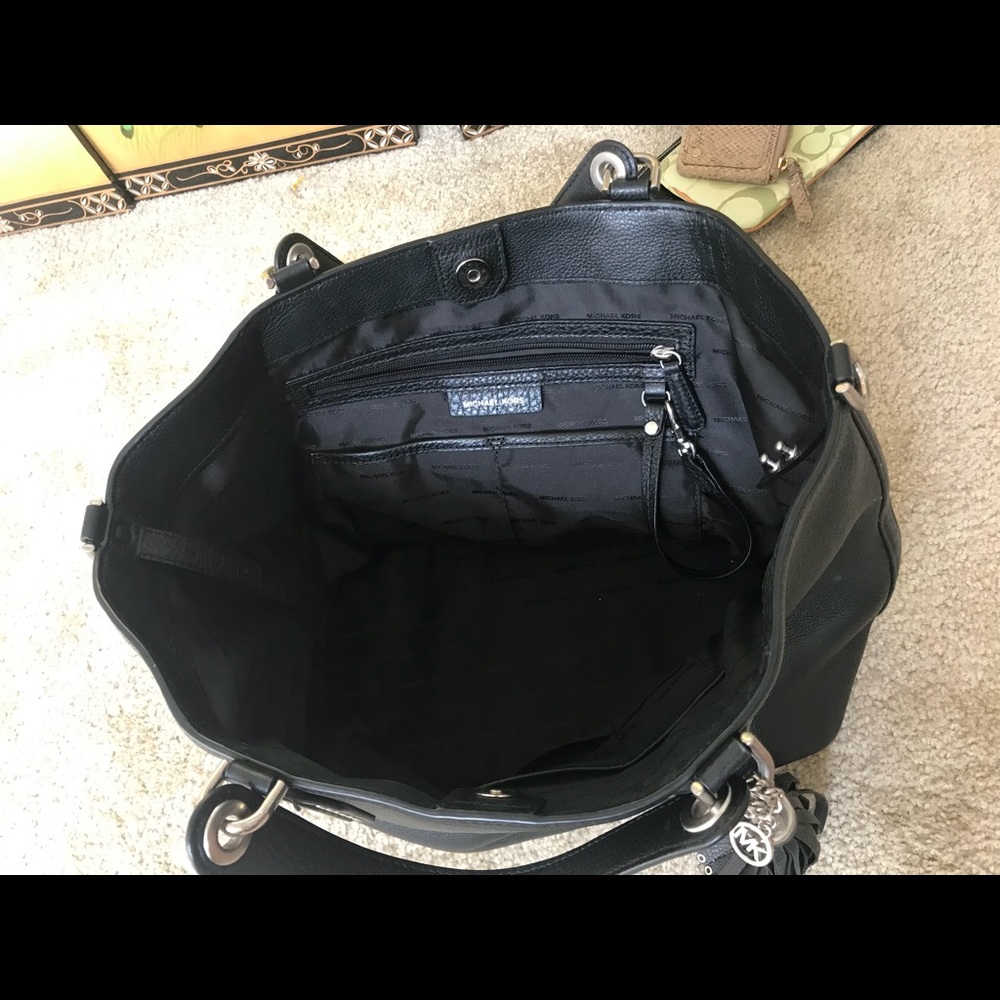 Michael Kors 100% leather black handbag